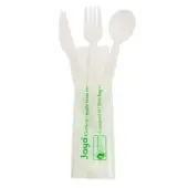 StalkMarket Compostable Assorted Cutlery, 6 1/2"", White, Box Of 250 Pieces