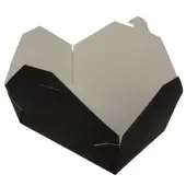 Biopak Food Containers, 8"" x 6"" x 3"", Black, Case Of 200