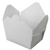 Biopak Food Containers, 4"" x 4"" x 2"", White, Case Of 450