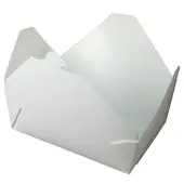 Biopak Food Containers, 8"" x 6"" x 3"", White, Case Of 200