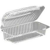 Inline Plastics Hinged Plastic Hoagie Containers, 3 1/4""H x 9""W x 5""D, Clear, Case Of 200