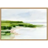 Amanti Art Blush Sandy Beach I by Ethan Harper Framed Canvas Wall Art Print, 16""H x 23""W, Natural