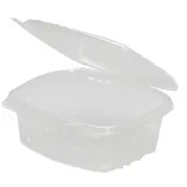 Genpak Plastic Hinged Deli Food Containers, Rectangle, 12 Oz, Case Of 200