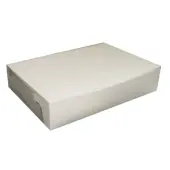 White Bakery Boxes, 1/2 Sheet Cake, 20"" x 14"" x 4"", Case Of 50