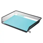Office Depot® Brand Mesh Self-Stacking Side-Loading Letter Tray, Black