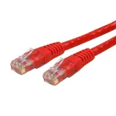 StarTech.com 3ft CAT6 Ethernet Cable - Red Molded Gigabit CAT 6 Wire - 100W PoE RJ45 UTP 650MHz - Category 6 Network Patch Cord UL/TIA - C6PATCH3RD