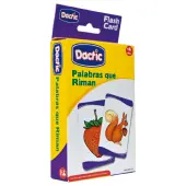 Dactic Words That Rhyme Flashcards, 5"" x 13/16"", All Ages, Set Of 56 Flashcards