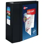 Avery® Heavy-Duty View 3 Ring Binder, 5"" One Touch EZD® Rings, Black, 1 Binder