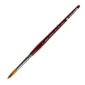 Silver Brush Golden Natural Series Paint Brush 2000S, Size 12, Round, Natural and Synthetic Blend, Red