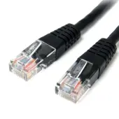 StarTech.com 3 ft Black Molded Cat5e UTP Patch Cable  - 3ft Cat5e Patch Cable - 3ft Cat 5e Patch Cable - M45PATCH3BK