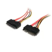 StarTech.com 12in 22 Pin SATA Power and Data Extension Cable - Extend SATA Power and Data Connections by up to 1ft - SATA22PEXT