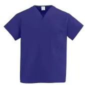 Medline ComfortEase™ Unisex 1-Pocket Reversible Scrub Top, Small, Royal Blue