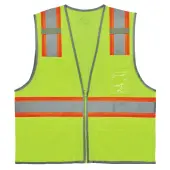 Ergodyne GloWear® 2-Tone Mesh Hi-Vis Type-R Class 2 Safety Vest, 5X, Lime