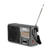 QFX R-47 Solar Bluetooth® Lantern And Radio, 3-3/8""H x 6""W x 2-3/16""D, Black
