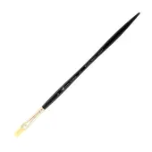 Winsor & Newton Artists' Oil Paint Brush, Size 6, Flat Bristle, Hog Hair, Black