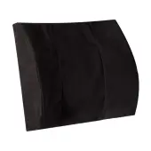 DMI Memory Foam Lumbar Pillow Back Support Cushion, 3""H x 14""W x 13""D, Black
