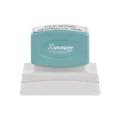 Custom ECO-GREEN Xstamper® Pre-Inked Notary Stamp, N18, 64% Recycled, 7/8"" x 2-3/4"" Impression