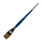 Winsor & Newton Cotman Watercolor Paint Brush 666, 1"", One-Stroke Flat Bristle, Synthetic, Blue