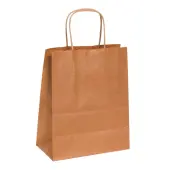 Partners Brand Paper Shopping Bags, 10 1/4""H x 8""W x 4 1/2""D, Kraft, Case Of 250