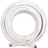 Wilson 50 ft. White RG6 Low Loss Coax Cable (F Male - F Male) - 50 ft Coaxial Antenna Cable  - 950650