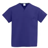 Medline ComfortEase™ Unisex 1-Pocket Reversible Scrub Top, 4X, Purple