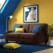 Serta® RTA San Paolo Collection Fabric Sofa, 73""W, Mink Brown