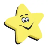 Ashley Productions Magnetic Whiteboard Erasers, 3 3/4"", Star, Pack Of 6