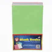 Hygloss Mighty Brights™ Blank Paperback Books, 5"" x 8"", 32 Pages (16 Sheets), Assorted Colors, Pack Of 20