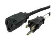 StarTech.com 3 ft Power Extension Cord  NEMA 5 15R to NEMA 5 15P