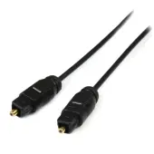 StarTech.com 15 ft Thin Toslink Digital Optical SPDIF Audio Cable - Deliver high quality optical digital sound, even at extreme volumes - THINTOS15
