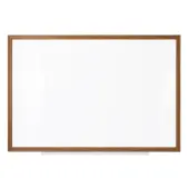 Office Depot® Brand Non-Magnetic Melamine Dry-Erase Whiteboard, 24"" x 36"", Wood Frame With Oak Finish