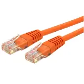 StarTech.com 15ft CAT6 Ethernet Cable - Orange Molded Gigabit CAT 6 Wire - 100W PoE RJ45 UTP 650MHz - C6PATCH15OR