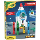 Brickcraft Crayola Rocket Ship Brick Building Set, Set Of 543 Pieces