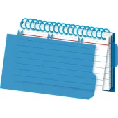 Office Depot® Brand Viewfront Spiral Index Cards With Polypropylene Cover, 3"" x 5"" Cards, Assorted Colors, 50 Bound Cards