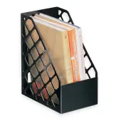 Office Depot® Brand 30% Recycled Mesh Plastic Magazine File, Large, Black