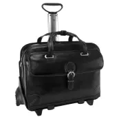 Siamod Carugetto Leather Laptop Case For 17"" Laptops, Black