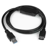 StarTech.com USB 3.0 to eSATA HDD/SSD/ODD Adapter Cable - 3ft eSATA Hard Drive to USB 3.0 Adapter Cable - USB3S2ESATA3