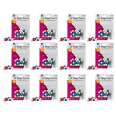 Charles Leonard Map Tacks, 1/4"" x 3/8"", Assorted Colors, 20 Tacks Per Box, Pack of 12 Boxes