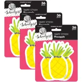 Carson Dellosa Education Cut-Outs, Schoolgirl Style Simply Stylish Tropical Pineapple, 36 Cut-Outs Per Pack, Set Of 3 Packs