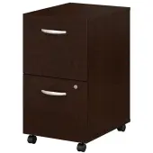 Bush Business Furniture Series C Components 21""D Vertical 2-Drawer Mobile File Cabinet, Mocha Cherry, Standard Delivery
