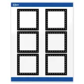 Avery® Print-To-The-Edge Labels With Sure Feed® Technology, S00-DKR-PRWGP10, Square, 3"" x 3"", Glossy White, Preprinted Black & White Polka Dots Design