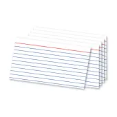 Office Depot® Brand Index Cards And Tray Set, 3"" x 5"", White, Pack Of 180 Cards