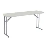 National Public Seating BT Series Folding Table, 29-1/2""H x 18""W x 60""D, Gray/Speckled Gray