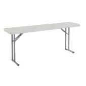 National Public Seating BT Series Folding Table, 29-1/2""H x 18""W x 72""D, Gray/Speckled Gray