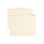 Smead® Guide 2/5-Cut File Folders, Letter Size (8 1/2"" x 11""), Manila, Box Of 100