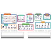 Trend Music Symbols Wipe-Off Bulletin Board Set, Set Of 20 Pieces