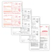 ComplyRight® 1099-INT Tax Forms Set, 4-Part, Copy A, B, State/File, State/File, 2-Up, 8-1/2"" x 11"", Pack Of 50 Forms
