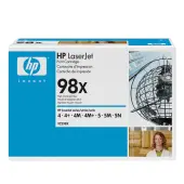 HP 98X High-Yield Black Toner Cartridge, 92298X
