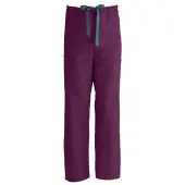 Medline ComfortEase™ Unisex Tall Non-Reversible Drawstring Cargo Scrub Pants, Small, Wine