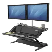 Fellowes® Lotus DX Adjustable Sit-Stand Workstation, Black